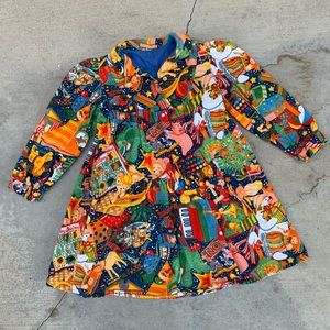 Vintage Quirky Corduroy Christmas Dress